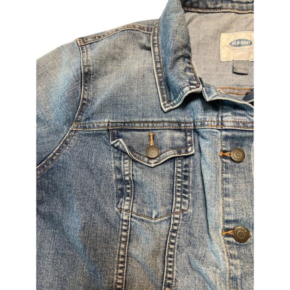 Old Navy Denim Jean Jacket Classic Blue Wash Button-Down Size XXL - Picture 3 of 4